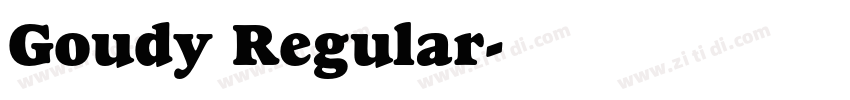 Goudy Regular字体转换